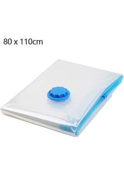 80 x 110 cm Dayanıklı Vakum Saklama Torbaları Giysi Yastıklar Yatak Battaniye Daha Fazla Yerden Tasarruf Sıkıştırma Seyahat El Pompası Mühür Fermuar (Yurt Dışından)