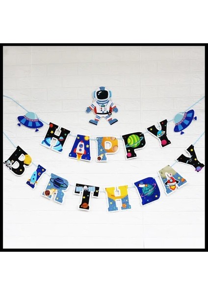 Banner 1 Takım Patlamış Mısır Kutusu Çocuklar Için Astronot Uzay Gemisi Güneş Uzay Doğum Günü Partisi Bebek Duş Parti Malzemeleri Hediye Çantası Aperatif Dekorasyon (Yurt Dışından)