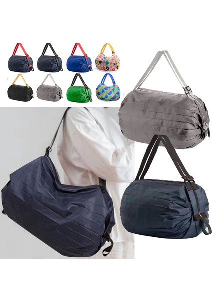 Ayarlanabilir Olmayan-2 Katlanabilir Alışveriş Çantası Yerden Tasarruflu Yeniden Kullanılabilir Süpermarket Bakkal Alışveriş Çantası Seyahat Plaj Spor Spor Çantası Aperatifler Için Giysiler (Yurt Dışından) indirimleri