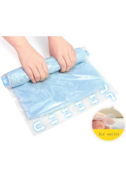 S 35X50CM 1 Adet Elbise Sıkıştırma Saklama Torbaları El Haddeleme Giyim Plastik Vakum Ambalaj Çuval Seyahat Bagaj Bavul Uzay Tasarrufu Çanta (Yurt Dışından) modelleri