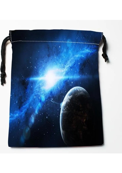 Auburn Yeni Varış Samanyolu Uzay Sanat Ipli Çanta Özel Depolama Baskılı Çanta Tipi Çanta Almak Saklama Torbaları Boyutu 18X22 cm (Yurt Dışından) modelleri