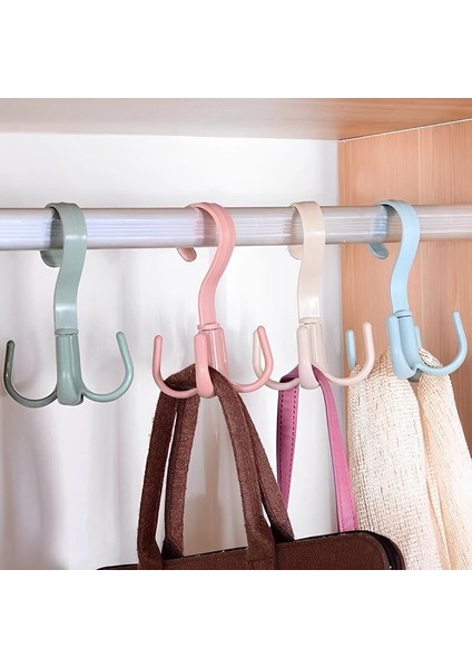 4 Adet Beyaz 1/2/4 Adet 306° Dönen Askılı Kancalar Yerden Tasarruf Sağlayan Dolap Organizatör Giysi Rafı Çanta Ayakkabı Eşarp Askısı Dolap Asılı Tutucu (Yurt Dışından) fırsatları