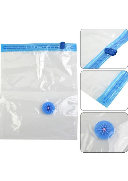70 80CM 1 Adet 7 Telli Pet Pe Şeffaf Vakum Torbası Katlanır Sıkıştırılmış Yerden Tasarruf Sağlayan Giysiler Yorgan Battaniye Yastıklar Depolama Büyük Boy (Yurt Dışından) fırsatları