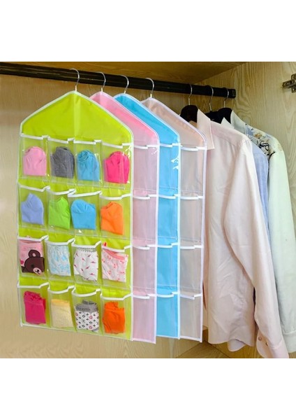 B 78X42CM Sıcak 16 Cepler Dolap Cepleri Temizle Asılı Çanta Çorap Sutyen Iç Kırtasiye Raf Askı Depolama Yerden Tasarruf Düzenli Organizatör (Yurt Dışından) fiyatları