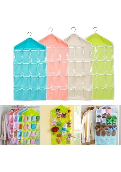 B 78X42CM Sıcak 16 Cepler Dolap Cepleri Temizle Asılı Çanta Çorap Sutyen Iç Kırtasiye Raf Askı Depolama Yerden Tasarruf Düzenli Organizatör (Yurt Dışından) modelleri