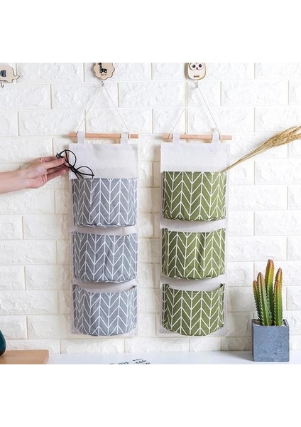 Gri 3 Cepler Pamuk Asılan Saklama Çantası Su Geçirmez Iç Çamaşırı Çorap Organizatör Yerden Tasarruf Kozmetik Makyaj Kutusu Raf Çeşitli Eşyalar Çanta (Yurt Dışından) fırsatları