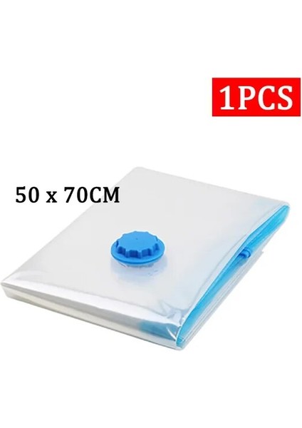 1 Adet 50X70CM Büyük Kapasiteli Saklama Torbaları Vakum Toz Geçirmez Giysi Yastıklar Yatak Battaniyesi Yerden Tasarruf Sıkıştırma Yatak Ev Düzenleyici (Yurt Dışından)