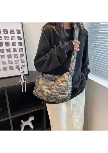 Siyah 2022 Yeni Kış Uzay Balya Tasarımcı Çanta Kadın Rahat Pamuk Çanta Aşağı Tüy Yastıklı Bayan Omuz Crossbody Çanta Bolsos Mujer (Yurt Dışından) indirimleri