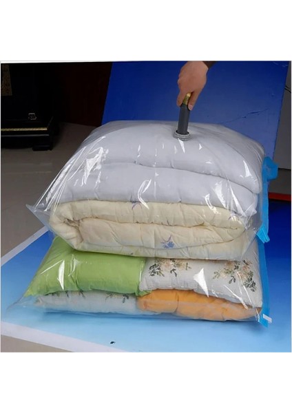 40X60CM Vakum Poşeti Depolama Ev Düzenleyici Şeffaf Sınır Katlanabilir Giysi Organizatörü Mühür Sıkıştırılmış Seyahat Yerden Tasarruf Sağlayan Çanta Paketi (Yurt Dışından)