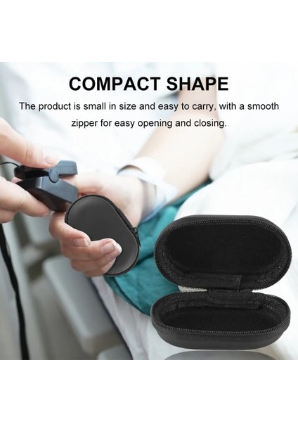 Oksimetre Çantası 4 Yeni Oksimetre Saklama Çantası Tıbbi Çanta Parmak Nabız Oksimetresi Makul Düzen Güçlü Uzay Koruyucu Kılıf Sert Fermuar Tutucu (Yurt Dışından) fırsatları