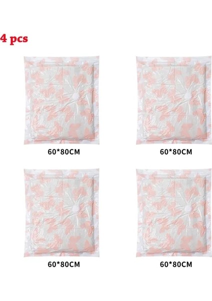 4 Adet B 60X80CM Ev Vakum Torbası Giysi Saklama Için, Yastıklar Yatak Battaniyesi, Katlanabilir Sıkıştırılmış Organizatör, Yerden Tasarruflu Mühür Çanta, 4 Adet (Yurt Dışından)
