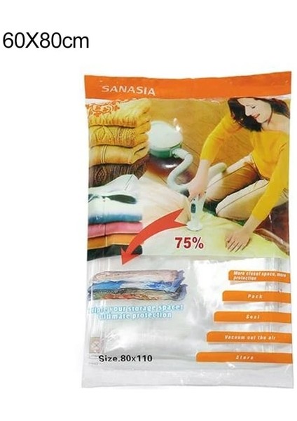 60X80 cm 4 Boyutu Lager Vakum Poşeti Depolama Organizatör Şeffaf Elbise Organizatör Mühür Sıkıştırılmış Seyahat Yerden Tasarruf Paket Çanta Dropship (Yurt Dışından)
