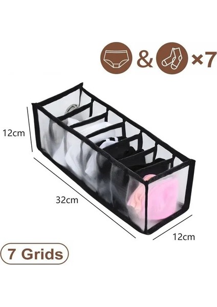 7girds-Siyah 16 Cepler Dolap Cepleri Temizle Asılı Çanta Çorap Sutyen Iç Kırtasiye Raf Askı Depolama Yerden Tasarruf Düzenli Organizatör (Yurt Dışından)