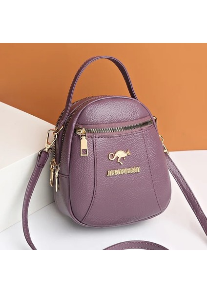 Mor Kadın Küçük Çanta Crossbody Mini Omuz Messenger El Çantası Pu Cep Telefonu Değişim Sevimli Çanta Lüks Tasarımcı Çok Uzay Çanta (Yurt Dışından)