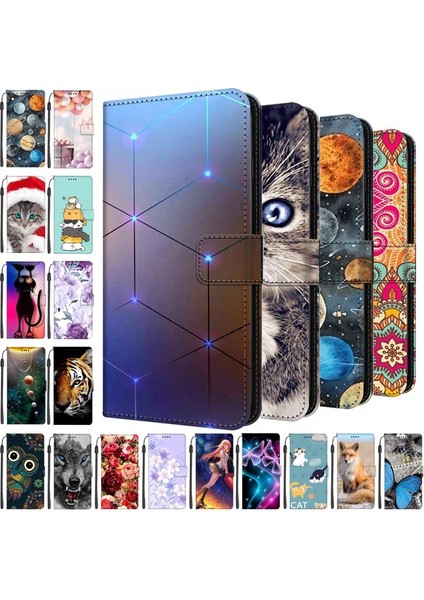 11 Kılıf ve Askı Galaxy A10 Cüzdan Manyetik Kılıf Samsung Galaxy A10 A11 A40 A 04S Kapak Flip Kitap Deri Telefon Çantaları Samsung A04S Fundas Uzay Kedisi (Yurt Dışından) fiyatları