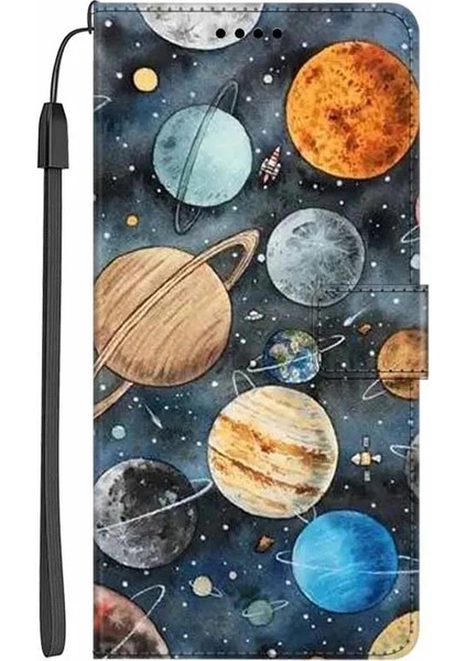 11 Kılıf ve Askı Galaxy A10 Cüzdan Manyetik Kılıf Samsung Galaxy A10 A11 A40 A 04S Kapak Flip Kitap Deri Telefon Çantaları Samsung A04S Fundas Uzay Kedisi (Yurt Dışından) modelleri