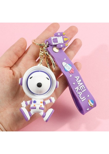 Stil 4 Yaratıcı Astronot Köpek Anahtarlık Sevimli Karikatür Uzay Köpek Bebek Asılı Hediye Adam Araba Çanta Anahtarlıklar Kız Anahtarlık (Yurt Dışından)