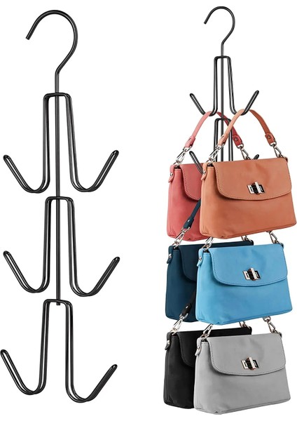 Siyah Çantalar Çanta Askıları Sağlam Metal Yerden Tasarruf Sağlayan Askılar Çanta Çanta Kolsuz Üstler, Atkılar Depolama Organizatör Dolap Organizasyonu (Yurt Dışından) fiyatları