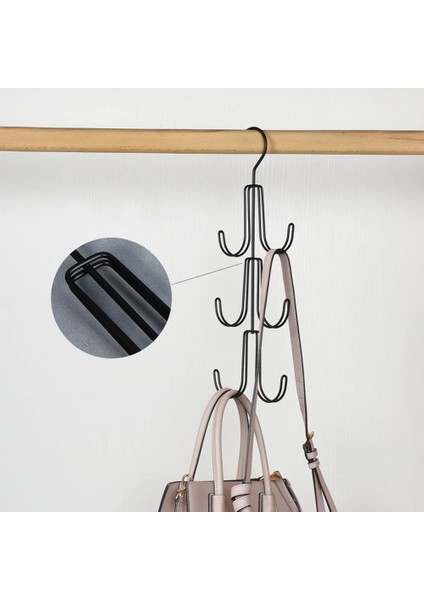 Siyah Çantalar Çanta Askıları Sağlam Metal Yerden Tasarruf Sağlayan Askılar Çanta Çanta Kolsuz Üstler, Atkılar Depolama Organizatör Dolap Organizasyonu (Yurt Dışından) modelleri