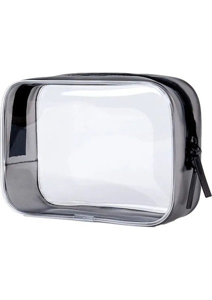 Siyah Evrensel Kozmetik Saklama Çantası Şeffaf Depolama Alanından Tasarruf Çanta (Yurt Dışından)
