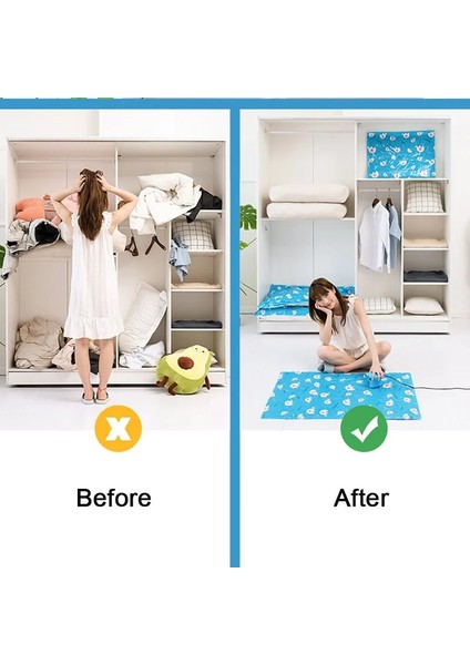 40X60 cm 2 Parça Yüksek Kapasiteli Vakum Saklama Torbaları Giysiler Için Battaniye Yastıklar Yatak Ev Dolap Organizatör Sıkıştırma Uzay Tasarruf Çantası (Yurt Dışından) modelleri