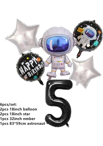 Balonlar 6 Adet Patlamış Mısır Kutusu Çocuklar Için Astronot Uzay Gemisi Güneş Uzay Doğum Günü Partisi Bebek Duş Parti Malzemeleri Hediye Çantası Aperatif Dekorasyon (Yurt Dışından)