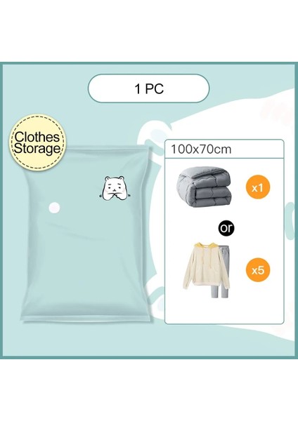 70X100CM Saklama Torbaları Organizatör Elbise Sıkıştırılmış Hava Vakum Torbası Giyim Yeniden Kullanılabilir Nem Geçirmez Space Saver Ev Depolama Çuval (Yurt Dışından) fırsatları