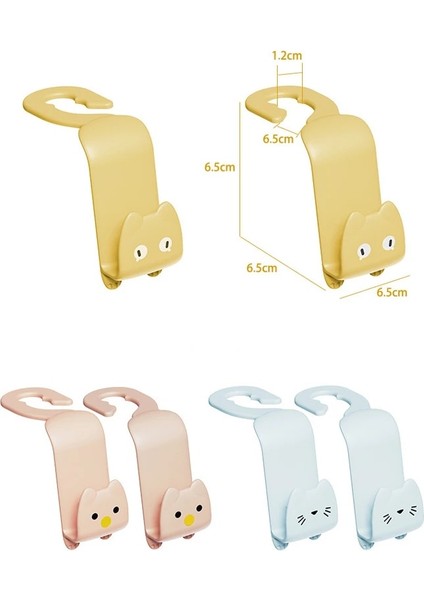 Lightblue -Nopattern 1 Adet Yaratıcı Karikatür Araba Koltuğu Askı Kancası Araba Aksesuarları Tutucu Kanca Maske Tutucu Yerden Tasarruflu Araba Organizatör Standı Çanta Tutucu (Yurt Dışından) modelleri