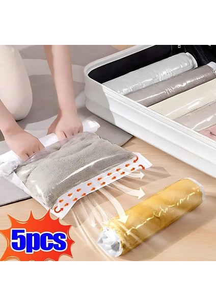 S (50X35CM) 2 Adet Elbise Sıkıştırma Saklama Torbaları El Haddeleme Giyim Plastik Vakum Ambalaj Çuval Seyahat Bagaj Bavul Uzay Tasarrufu Çanta (Yurt Dışından) fiyatları