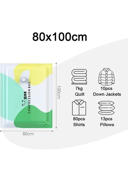 80X100 cm 1 Parça Yeni Taşınabilir Vakum Saklama Çantası Ev Organizatör Katlanabilir Elbise Mühür Sıkıştırılmış Seyahat Çantaları Yorgan Battaniye Için Yerden Tasarruf (Yurt Dışından)