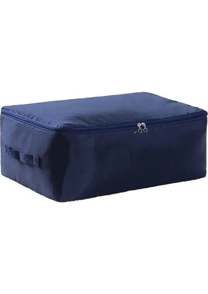 Lacivert 2xl Yastık Saklama Çantası Yerden Tasarruflu Yorgan Saklama Çantası 2 Yönlü Fermuarlı Battaniyeler Giysiler Ev Battaniyesi Için Hareketli Organizatör Çantası (Yurt Dışından)