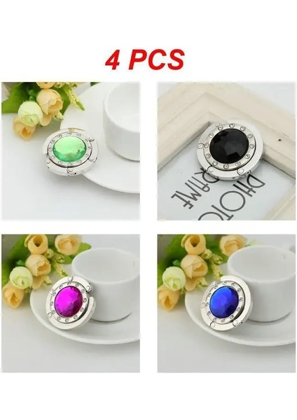 4 Adet Karışık Set Çanta Askısı 1-4 Adet/grup Katlanabilir Şık Güvenilir Katlanabilir Çanta Askıları Metal Çok Yönlü Masa Askısı Pratik Yerden Tasarruf Sağlayan Masa Çanta Kancaları (Yurt Dışından)