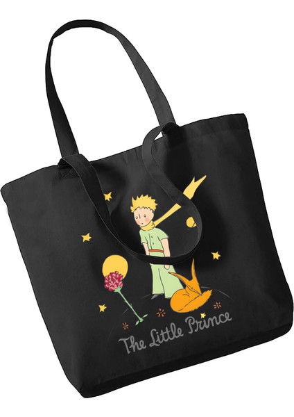 Blacka 35X40 cm Kadın Küçük Prens Dünya Uzay Y2K Sanat Alışveriş Çantası Baskı Orijinal Tasarım Beyaz Unisex Moda Seyahat Kanvas Çantalar (Yurt Dışından) fiyatları