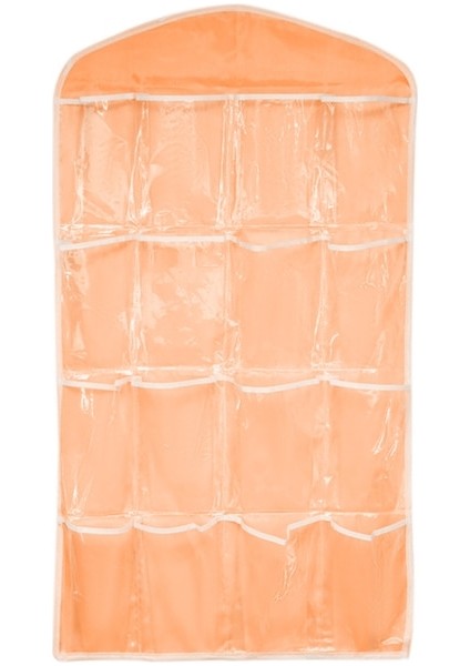 16GIRDS-TURUNCU 16 Cepler Dolap Cepleri Temizle Asılı Çanta Çorap Sutyen Iç Kırtasiye Raf Askı Depolama Yerden Tasarruf Düzenli Organizatör (Yurt Dışından)