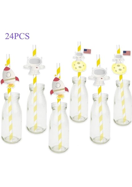 Payet C 24 Adet Uzay Astronot Hediye Kutuları Şeker Çanta Sarma Doğum Günü Parti Malzemeleri Bebek Duş Spaceman Çocuklar Için Doğum Günü Dekor Erkek (Yurt Dışından)