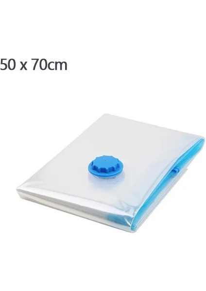 50X70 cm Vakum Saklama Torbaları Space Saver Çanta Pompalı Vakum Paketi Saklama Çantası Giysi Saklama Yeniden Kullanılabilir Çanta Çift Fermuarlı Mühür (Yurt Dışından)