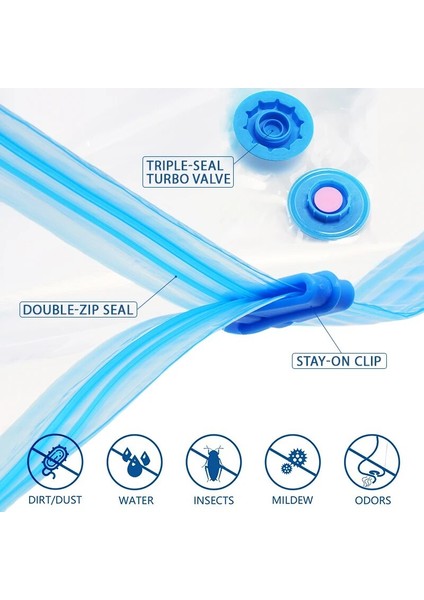 50X70 cm Vakum Saklama Torbaları Space Saver Çanta Pompalı Vakum Paketi Saklama Çantası Giysi Saklama Yeniden Kullanılabilir Çanta Çift Fermuarlı Mühür (Yurt Dışından) fırsatları