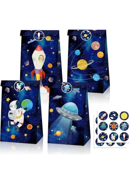 Mix Set-A 20X12X8CM 2 Stil 8/30 Adet Setleri Astronot Hediye Çanta Çıkartmalar Dış Uzay Parti Evren Serisi Çocuk Doğum Günü Partisi Süslemeleri Favor (Yurt Dışından)