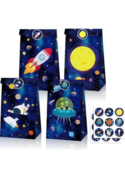 Mix Set-A 20X12X8CM 2 Stil 8/30 Adet Setleri Astronot Hediye Çanta Çıkartmalar Dış Uzay Parti Evren Serisi Çocuk Doğum Günü Partisi Süslemeleri Favor (Yurt Dışından) fiyatları