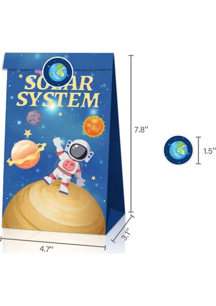 Mix Set-A 20X12X8CM 2 Stil 8/30 Adet Setleri Astronot Hediye Çanta Çıkartmalar Dış Uzay Parti Evren Serisi Çocuk Doğum Günü Partisi Süslemeleri Favor (Yurt Dışından) fırsatları