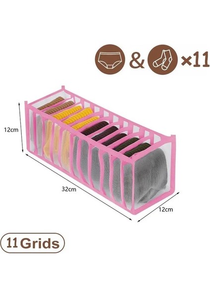 11GIRDS-ROSE 16 Cepler Dolap Cepleri Temizle Asılı Çanta Çorap Sutyen Iç Kırtasiye Raf Askı Depolama Yerden Tasarruf Düzenli Organizatör (Yurt Dışından)