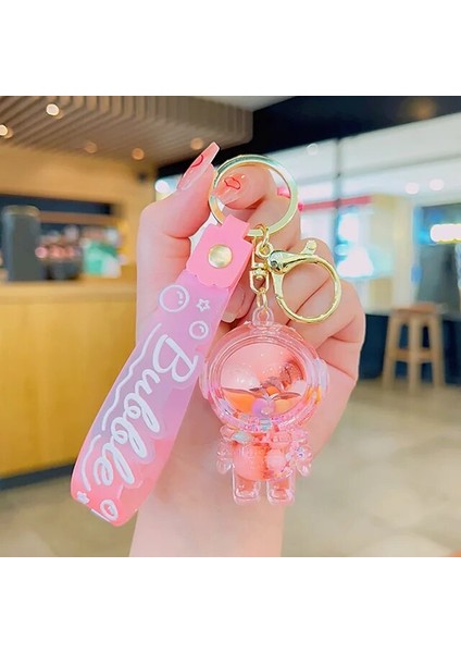 T1 Sevimli Astronot Anahtarlık Uzay Kapsülü Lav Lambası Yağı Dolum Ayı Anahtarlık Hediye Kolye Çiftler Için Çanta Uğuru Aksesuarları (Yurt Dışından)