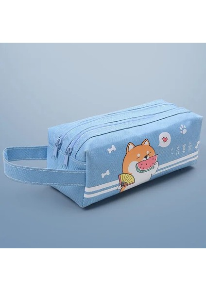 W0167B4 Uzay Astronot Taşınabilir Kalem Kutusu Sevimli Karikatür Çocuk Kırtasiye Çantası Büyük Kapasiteli Saklama Çantası Okul Öğrenci Kanvas Kalem Çantası (Yurt Dışından)