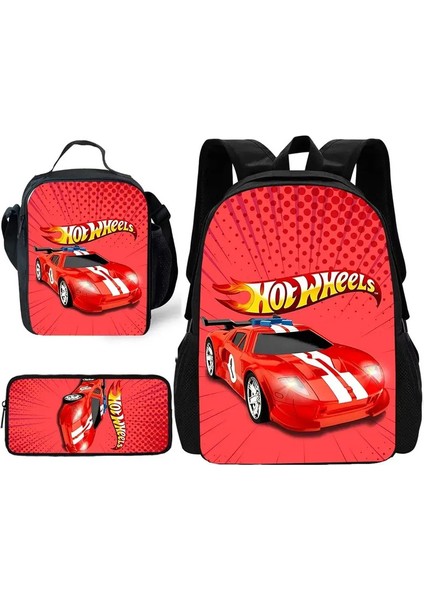 3 Adet Sıcak Tekerlekler Setleri Karşı Okul Sırt Çantası Öğle Yemeği Çantaları, Kalem Çantaları, Erkek Kızlar Için Okul Çantaları En Iyi Hediye Rengi: XHOO1-TZ-007-A6 (Yurt Dışından)