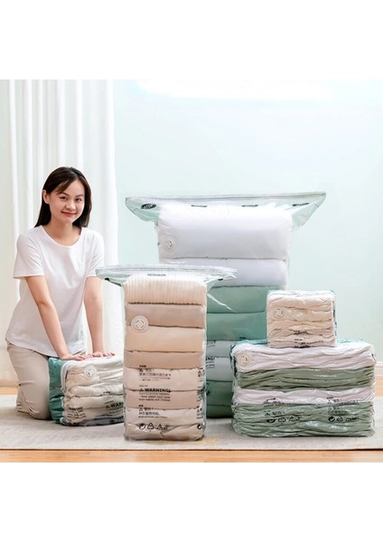 80X130X38CM Hava Vakum Torbası Hava Pompası Olmadan Battaniyelerin Saklanması ve Seyahat Yerden Tasarruf Sağlayan Vakum Saklama Torbası Elbise Sıkıştırma Boş Çantalar (Yurt Dışından) indirimleri