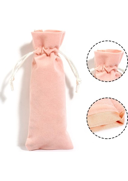 Tavuskuşu Yeşili 5 Adet Kadife Ipli Çanta Hediye Takı Dikdörtgen Renkli Kadife Torbalar Takı Çantaları (Kullanılabilir Alan: 12.5X6CM) 15CM x 6cm (Yurt Dışından) fırsatları