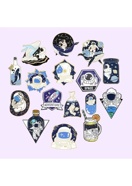 Stil 7 Astronot Emaye Pimleri Karikatür Evren Macera Uzay Broş Sırt Çantaları Elbise Yaka Çanta Pin Rozeti Takı Arkadaşlar Için Hediye (Yurt Dışından) fiyatları