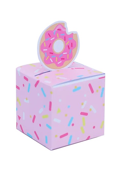 Donut1 5 Adet Çıkartma Dahil Çocuklar Doğum Günü Partisi Için Hediye Kutusu 5 Adet Donut Denizkızı Çiftlik Hayvanı Kuğu Uzay Şekeri Hediye Çanta Orman Safari Ikram Kutusu Bebek Duş (Yurt Dışından)