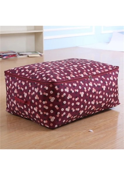 Jiuhonghua Xxl 70X50X30CM Renkli Baskılı Yorgan Saklama Çantası Ev Eşyaları Bitirme Toz Torbası Yerden Tasarruf Dolap Konteyner Seyahat Hareketli Taşınabilir Paket (Yurt Dışından)