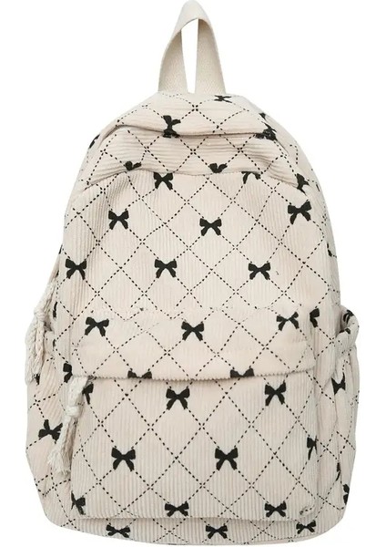 Kadınlar Için Mini Kadife Sırt Çantası, Seyahat Alışverişi Için Kompakt Okul Çantası, Düz Renk Gündelik Gündelik Rengi: Beyaz (Yurt Dışından)